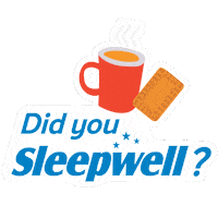 OfficialSleepwell good morning sleep breakfast chai Sticker