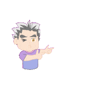 Crashlea anime pride chibi bisexual Sticker