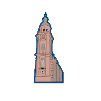 UniWuerzburg germany bayern bavaria kirche Sticker