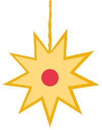 Shining Christmas Star Sticker