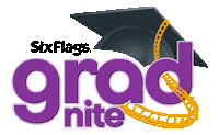 sixflags graduation six flags six flags Sticker