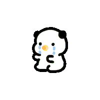 Sad Dog Sticker by GONRYON._.O