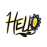 Flower Hello Sticker