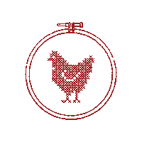 soedidee logo hen kip borduren Sticker