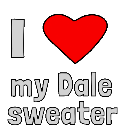 DaleofNorway giphyupload love knit dale Sticker