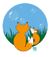 Summer Fox Sticker by Bottega42