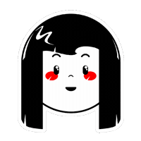 Wink Asian Sticker by Politopia Ilustraciones