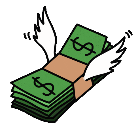 Money Wings Sticker