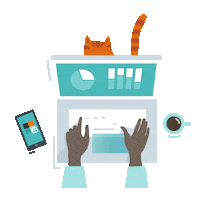 Home Office Cat Sticker by Siemens