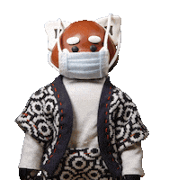 Red Panda Mask Sticker