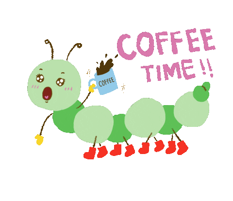 Coffee Worm Sticker