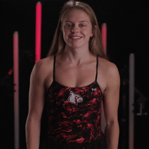Go Cards Swimming GIF by Louisville Cardinals