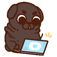 Working Locked In Sticker by Puglie Pug