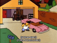 homer simpson running GIF