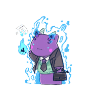 Meme Working Sticker