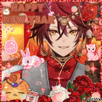 Happy New Year Vtuber GIF