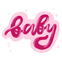 Pink Baby Sticker