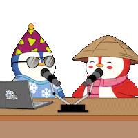 Recording On Air Sticker by Pudgy Penguins