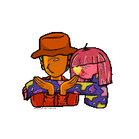 theartofkidkatu love heart kiss friends Sticker