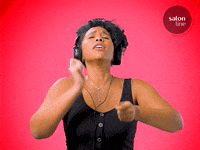 salonline reaction music woman artist GIF