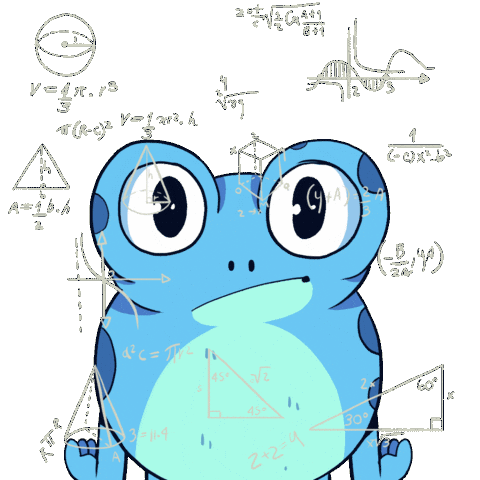 Confused Math Sticker by Croakey