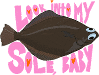English Sole Fish Sticker by Positively Groundfish