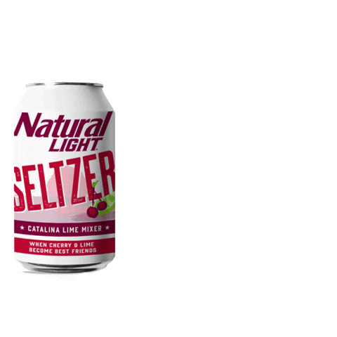 Natural-Light-Beer drink cherry lime seltzer Sticker
