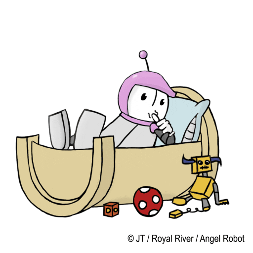 RoyalRiverMusik girl baby robot lit Sticker