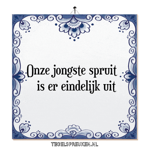 Baby Spreuk Sticker by Tegelspreuken.nl