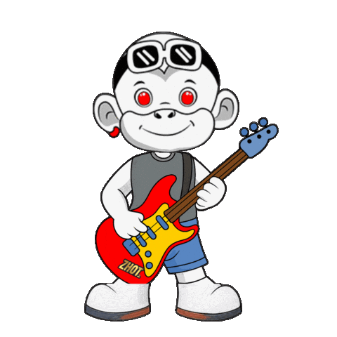 Rock Guitar Sticker by Zhot Music