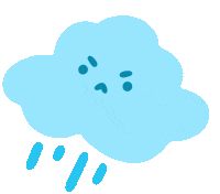 Rain Cloud Sticker by Sunshunes