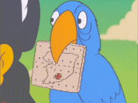 the simpsons parrot GIF