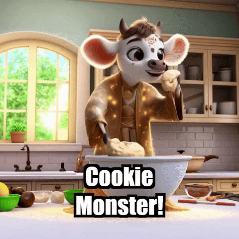 Baking Cookie Monster GIF by Moosiahzen