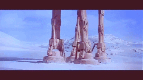 ricardojames51 giphygifmaker starwars at-at GIF