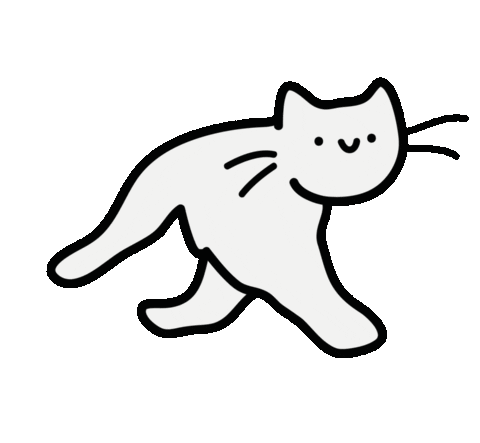 Cat Smile Sticker by TeaBag