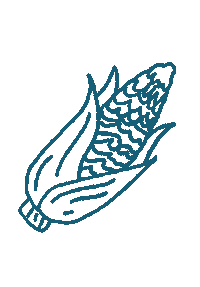 quiero_uy blue comida cocina corn Sticker