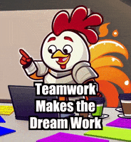 Teamwork Makes The Dream Work GIF by Zorooster