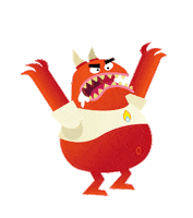 karlkratz halloween angry monster evil Sticker