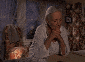 Scared Old Woman GIF
