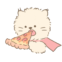 Cat Pizza Sticker by koimoffee