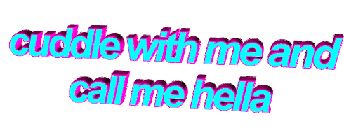 call cuddle with me Sticker by AnimatedText