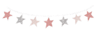 Stars Pink Christmas Sticker