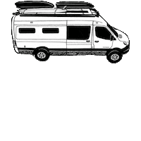 Camping Camper Van Sticker by Outside Van