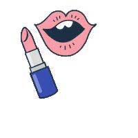 kimiafarmaofficialstore smile pink girls lipstick Sticker