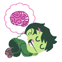 BeautifulGlitch sleep monster sleepy zombie Sticker