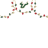 Green And Gold Happy Holidays Sticker by University of South Florida