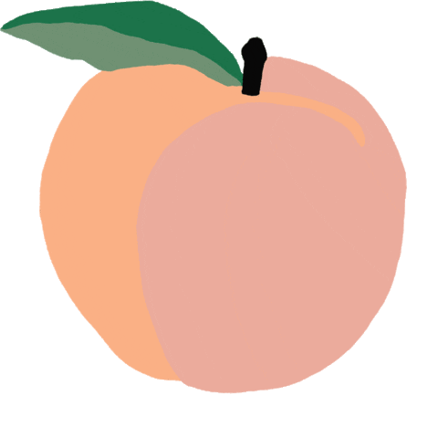 Peach Sticker by Markus Lupfer