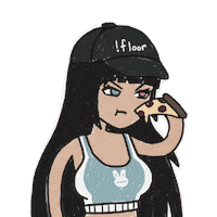 uglywaifu pizza pizza slice ugly waifu uwucrew Sticker
