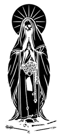 Santamuerte Sticker by Sneakreaper Industries