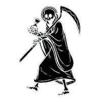 Santamuerte Sticker by Sneakreaper Industries